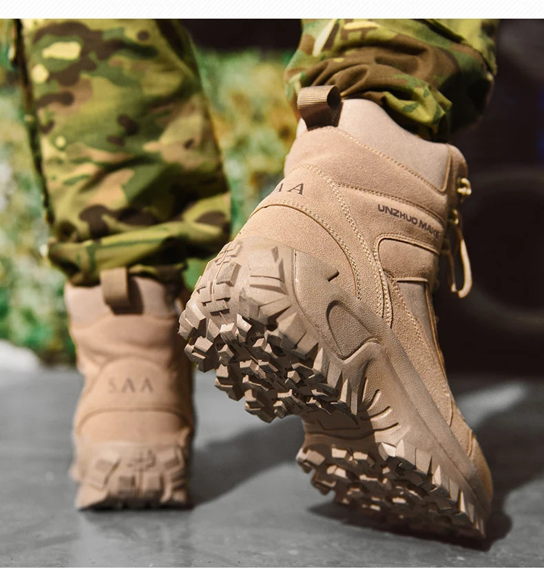 High Top Waterproof Hiking Shoes Tactical Sport Men's Shoes Male Outdoor Mountain Climbing Shoes Hunting Boots Men outdoor Boots