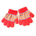 Guantes de invierno de punto a rayas para bebés, niños y niñas, de dedo completo, para exteriores, accesorios para niños de 1, 2, 3, 4 y 5 años 