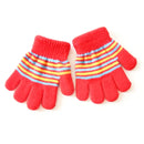 Guantes de invierno de punto a rayas para bebés, niños y niñas, de dedo completo, para exteriores, accesorios para niños de 1, 2, 3, 4 y 5 años 