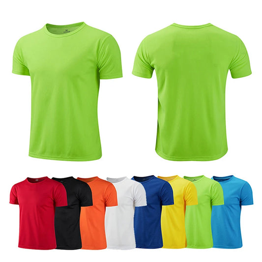 Multicolor Quick Dry Short Sleeve Sport T-Shirt Gym Jerseys Fitness Shirt Trainer Running T-Shirt Men's Breathable Sportswear