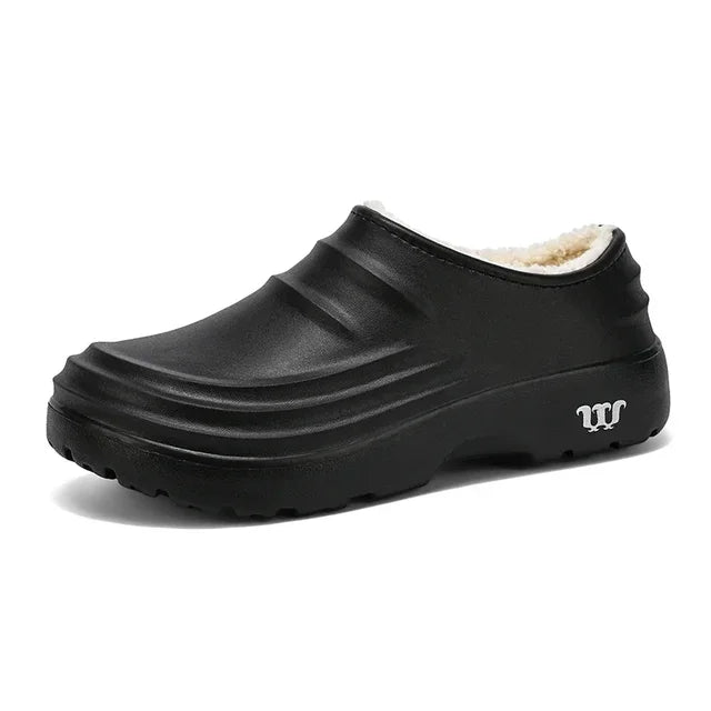 Zapatillas de algodón impermeables para hombre, zapatos de interior, cálidos, para el jardín, de moda concisa, para invierno, 2024 