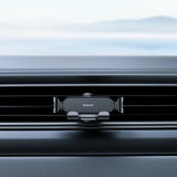 Baseus - Soporte para iPhone en el coche, soporte para rejilla de ventilación, soporte de gravedad para teléfono móvil, soporte flexible para GPS 