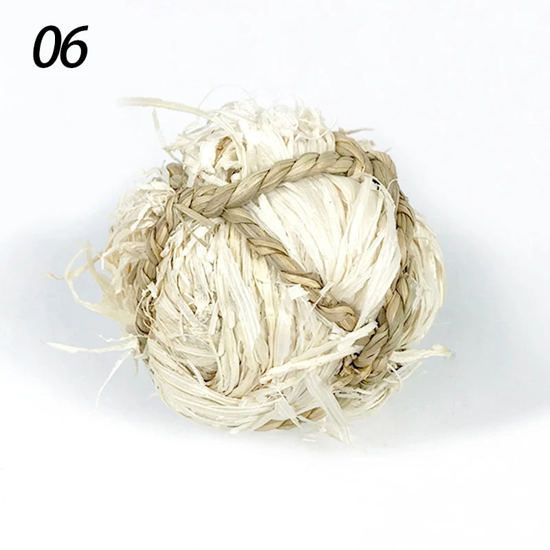10 Styles 7CM Chewing Braided Ball Guinea Pig Rabbit Hamster Small Animal Play Pet Interactive Chew Toy Natural Grass Ball