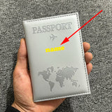 Funda de pasaporte personalizada con nombre en color dorado, billetera de viaje para hombre y mujer, porta pasaporte personalizable con nombre, tarjetero de presentación