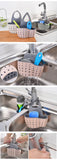 Home Storage Drain Basket Kitchen Sink Holder Adjustable Soap Sponge Shlf Hanging Drain Basket Bag Kitchen Accessories