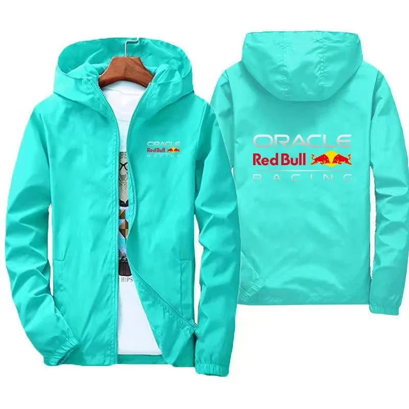 Red Bull logo racing team spring and autumn jacket men's waterproof windbreaker casual fashion sportswear men's outdoor fashion