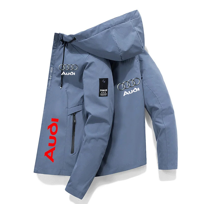 Men's motorcycle racing jacket, casual windbreaker, pilot jacket, Audi motorcycle clothing