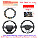 1 linen breathable fabric Bohemian style automotive supplies without inner ring steering wheel cover fits 14.5-15 inches