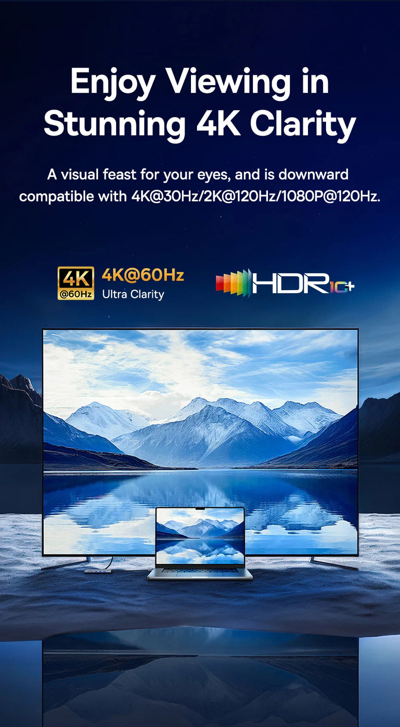 Baseus USB Hub DP 4K Dual HDMI Adapter 11 in 1 Splitter RJ45 USB 3.0 PD 100W Docking Station for MacBook Pro Air M2 M1 USB C HUB