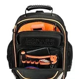 Mochila para herramientas con 75 bolsillos y presillas, resistente, organizador de herramientas/portaherramientas HVAC para electricistas/trabajos de construcción