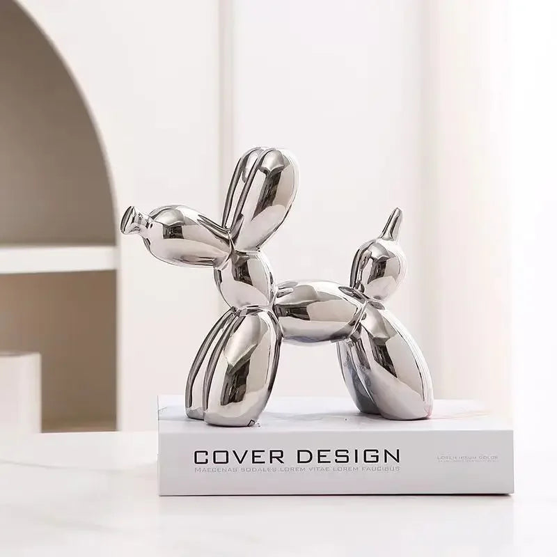 Escultura de cerámica abstracta con forma de perro, globo creativo, de ERMAKOVA, 11 cm/4,3 pulgadas, para decoración del hogar y la oficina, regalo