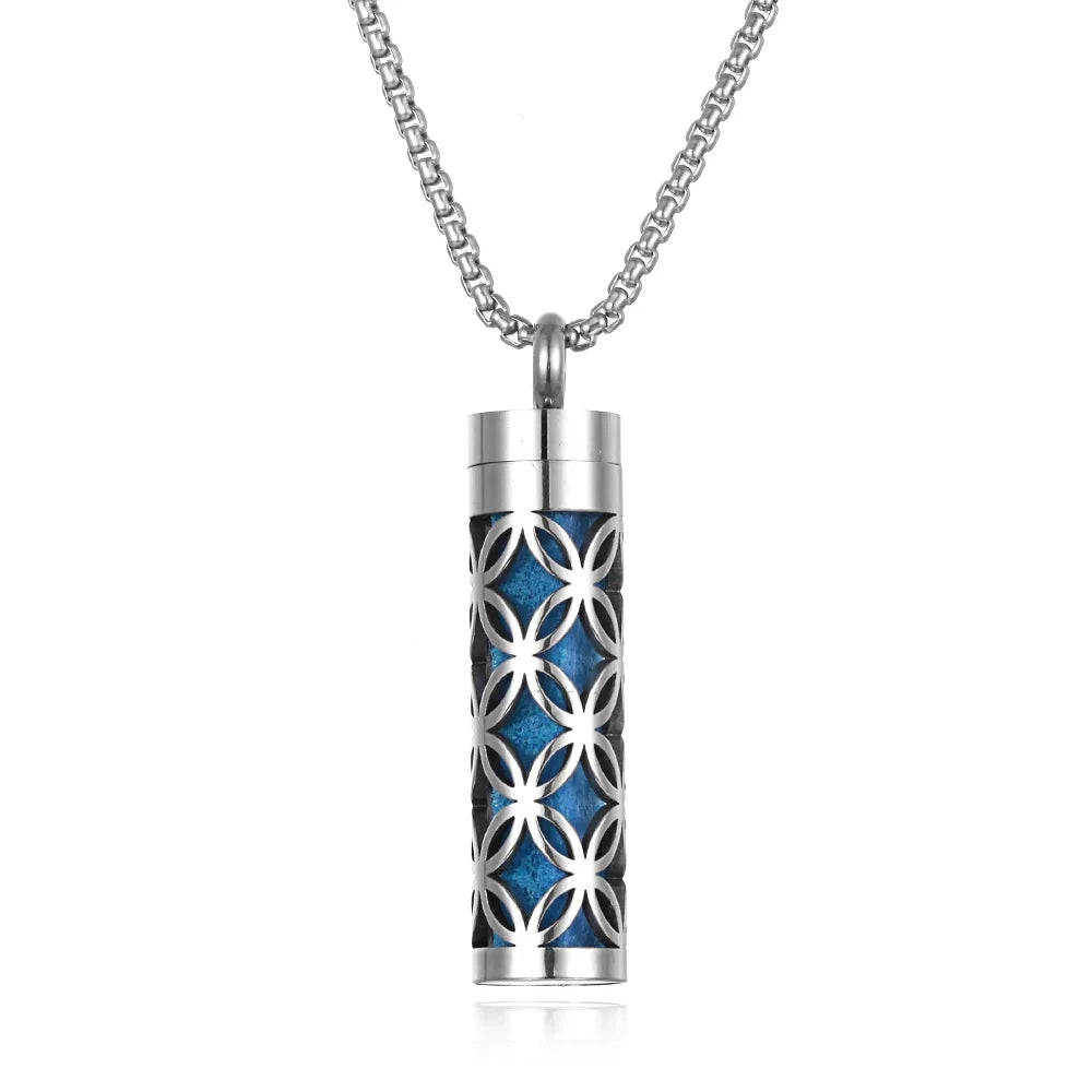 Stainless Steel Aromatherapy Necklace Diffuser Pendant Aroma Diffuser Locket Perfume Essential Oil Diffuser Pendant Necklace