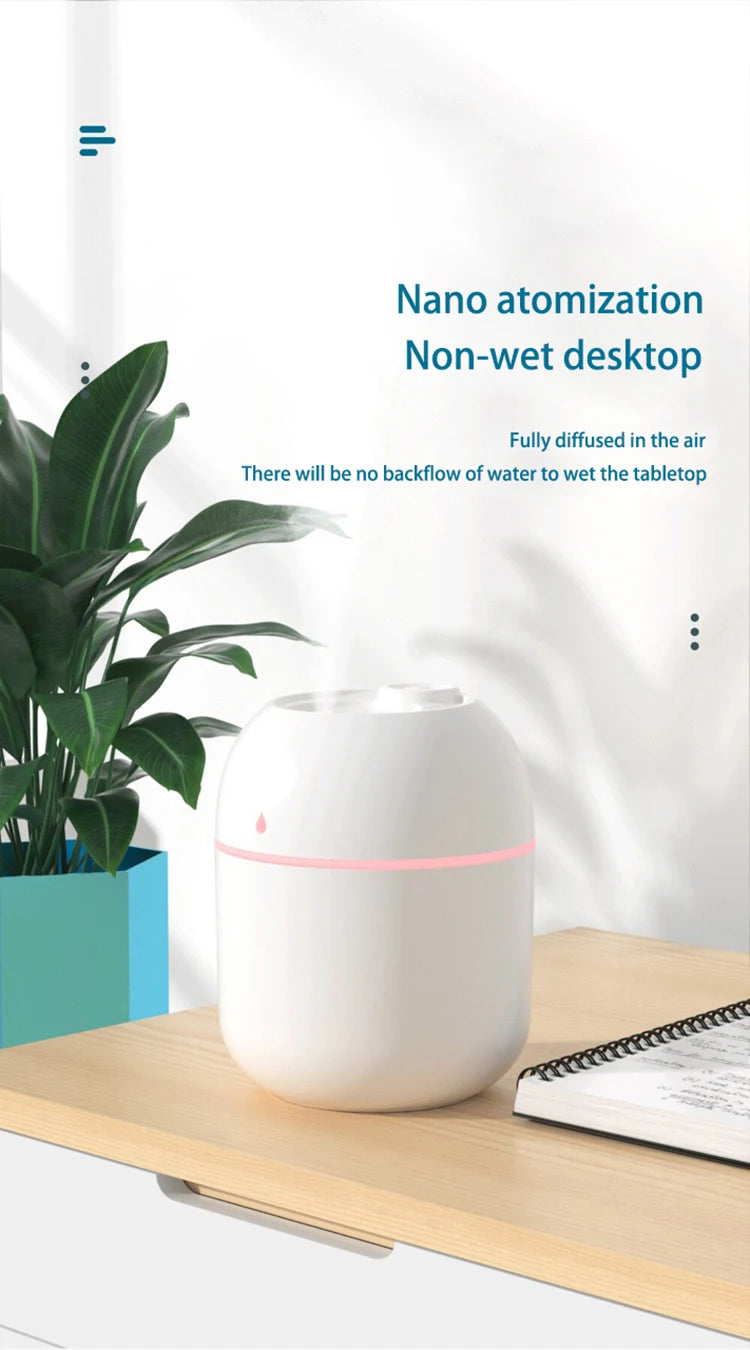Hot Sell USB Car Mini Aromatherapy Silent Humidifier LED Mini Humidifier Desktop Air Humidifier