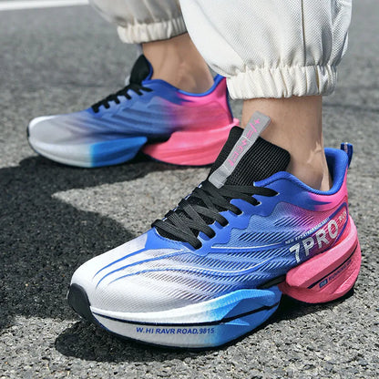 Men's Running Shoes Breathable Comfortable Outdoor Sports Shoes Fashionable Thick Soled Casual Tennis Shoes for Men