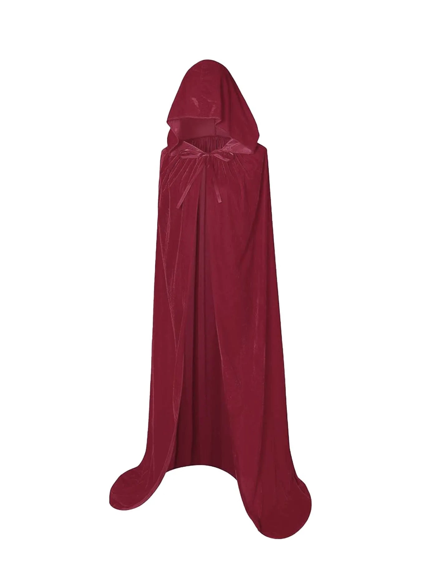 Capa de Veludo Unissex Estilo Ceifador com Capuz – Ideal para Halloween, Natal e Cosplay (Diabo, Bruxa, Mago ou Medieval)