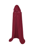 Capa de Veludo Unissex Estilo Ceifador com Capuz – Ideal para Halloween, Natal e Cosplay (Diabo, Bruxa, Mago ou Medieval)