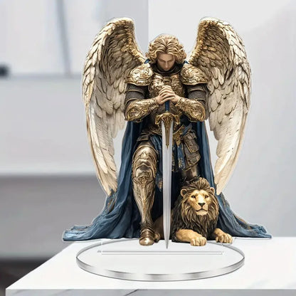 1pc Sacred Archangel Michael Desktop Decoration, Suitable for Home, Office, and Outdoor Spaces - Perfect Father's Day Gift