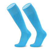 Loogdeel Football Sports Socks Long Knee Cotton Solid Color Kids Legging Stockings Soccer Baseball Ankle Adults Children Socks