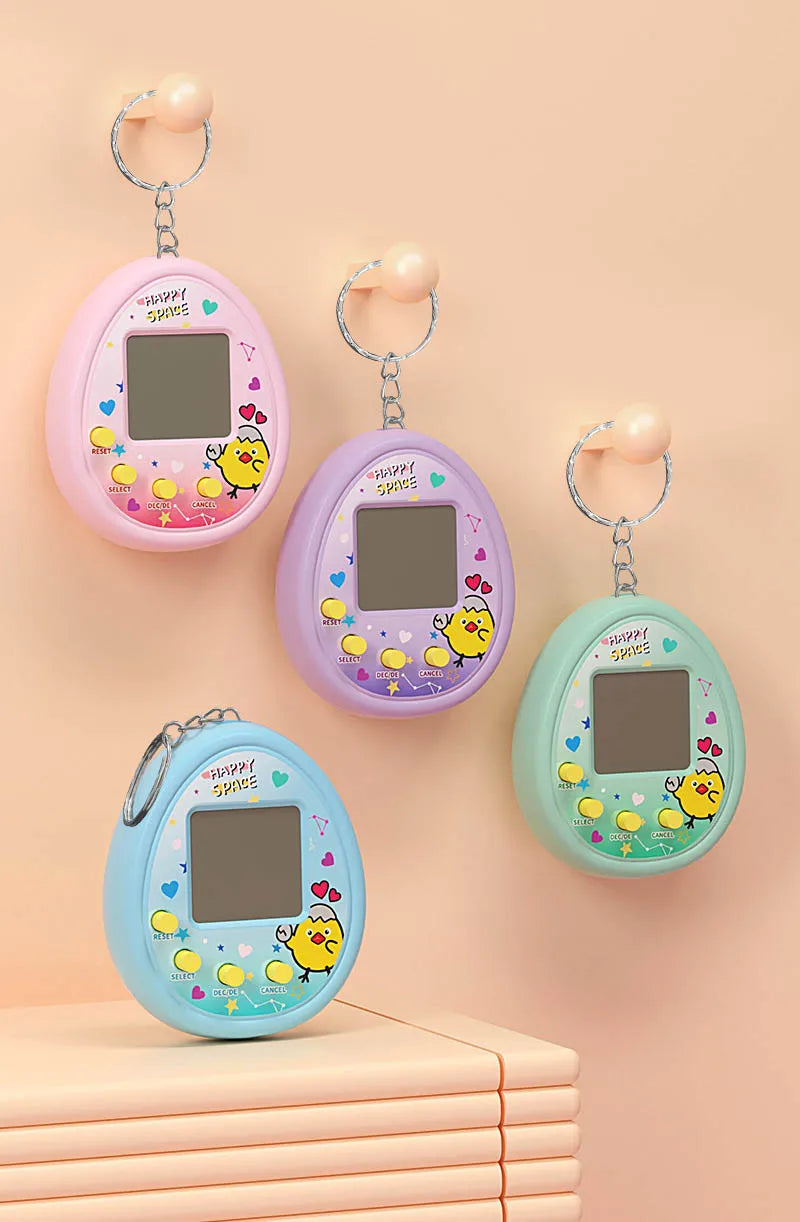 Mascotas electrónicas, juguetes virtuales, Tamagotchi, animales cibernéticos digitales nostálgicos, juguetes para niños.