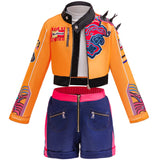 Girls' special occasion costumes Demon Hunter Rumi Girls Hip Hop Set Halloween Role Playing Dress Up Carnival Costume + Necklace