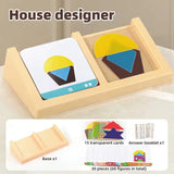 1set- House Logic Game Montessori Toys Creative Geometric Shape Spatial Imagination Intellectual Thinking Puzzle Games Kids Toy