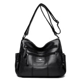 Bolsas de luxo de couro macio bolsas femininas designer 3 camadas ombro crossbody sac senhoras grande capacidade compras mensageiro tote