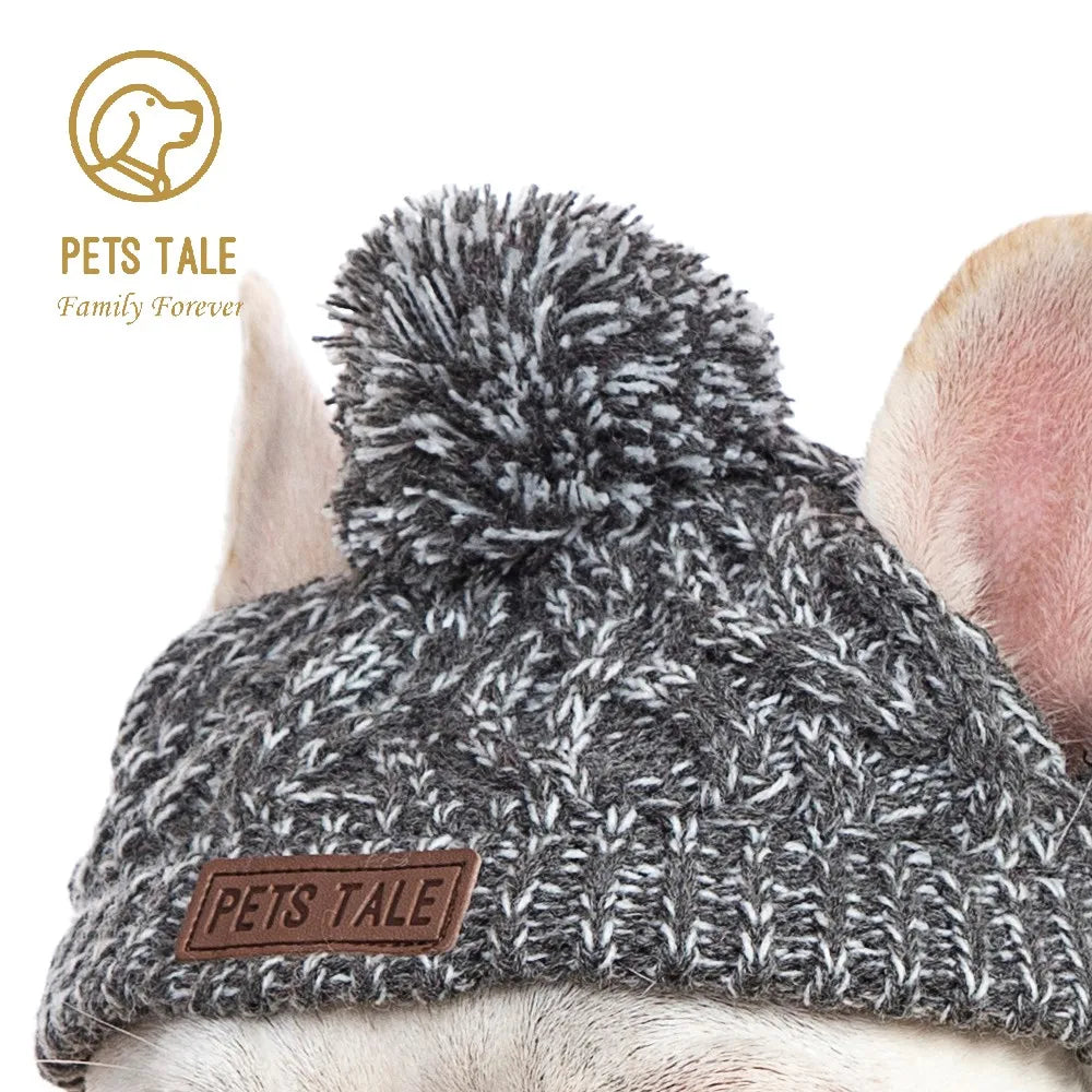 Gorros suaves de invierno para perros, gorro de punto cálido para perros, gorro de punto resistente al viento para perros