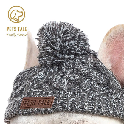 Gorros suaves de invierno para perros, gorro de punto cálido para perros, gorro de punto resistente al viento para perros