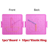Montessori Baby Creative Toy Graphics Rubber Tie Nail Boards Childhood Geometry Education Preschool Kids Puzzle Game Toy 14cm
