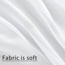 2PCS, Sheer White Curtains 2 Panels Set,  Rod Pocket Voile Fimly Sheer Drapes for Living Room/Bedroom