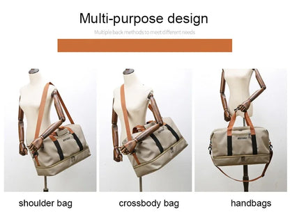 Bolsa de gimnasio de viaje, equipaje de corta distancia, bolsas de fitness portátiles, bandolera, bolso de pecho, bolso de mano, bolso de mano, bolso de fin de semana