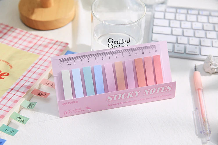 200 Sheets/set of Moranti Colored Index Stickers for Marking, Message Creative Stationery Stickers