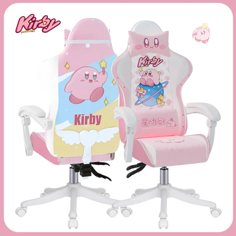 Cute Cartoon Gaming Chair Computer Office Chair Home Reclining Lift Comfortable Student Dormitory Swivel Chair Nylon Feet