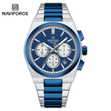 NAVIFORCE Men Casual Sport Quartz Calendar Wrist Watch for Men Business Steel Strap Waterproof Male Clock Relogio Masculino
