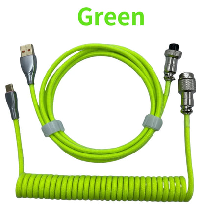 Coiled cable type C Mechanical keyboard wire USB keyboard cable  mechanical keyboard Aviator Desktop Computer Aviation Connector