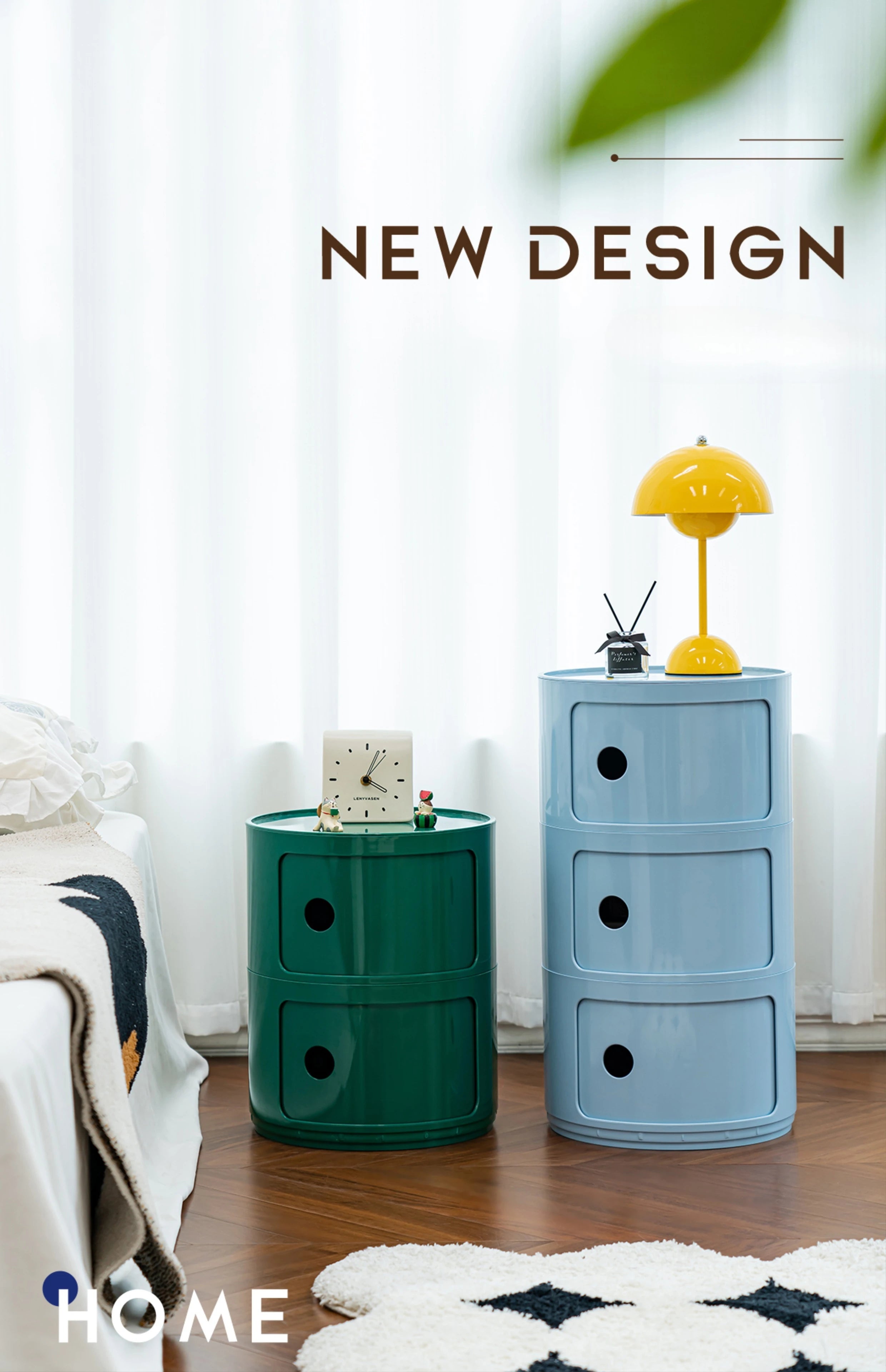 Nordic Ins Net Red Bedside Table Modern Minimalist White Round Creative Small Cabinet Mini Simple Plastic Side Cabinet 협탁