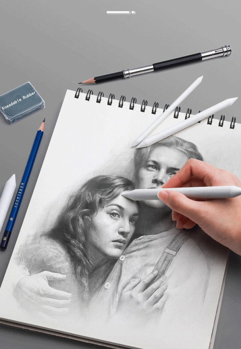 Blending Stumps and Tortillions Paper Art Blenders Sandpaper Pencil Sharpener Pointer for Artist Charcoal Sketch Drawing Tools