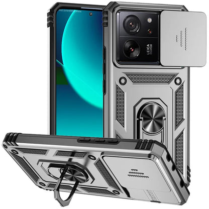 For Xiomi 13T 5G Case Car Magnetic Ring Holder Armor Shockproof Coque For Xiomi Mi 13T 13 T Xiaomi13T T13 Pro Lens Protect Cover