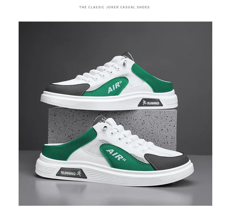 2025 Summer New Half Carrier Men's Shoes Soft Sole Casual Comfortable Sneakers Men's Slip-on Beanie Shoes sneakers for men