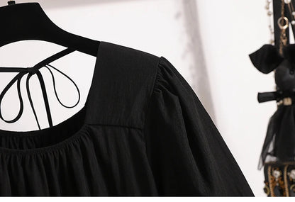 Plus Size Shirts & Blouses Women Summer 2025 New Arrival Korean Fashion Tops Short Puff Sleeve Loose Sweet Blouse Woman L-4XL