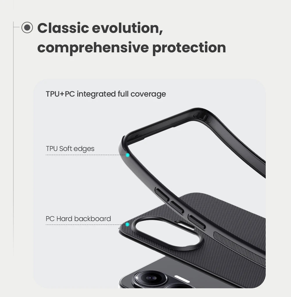 For Poco F7 Case NILLKIN Fitted Case For Poco F7 High Quality Super Frosted Shield Case Matte PC Cover