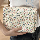 Women Makeup Bag Floral Cosmetic Pouch Cute Make Up Bags Cosmetic Bags Portable Travel Bag School Pencil Case Home Decor