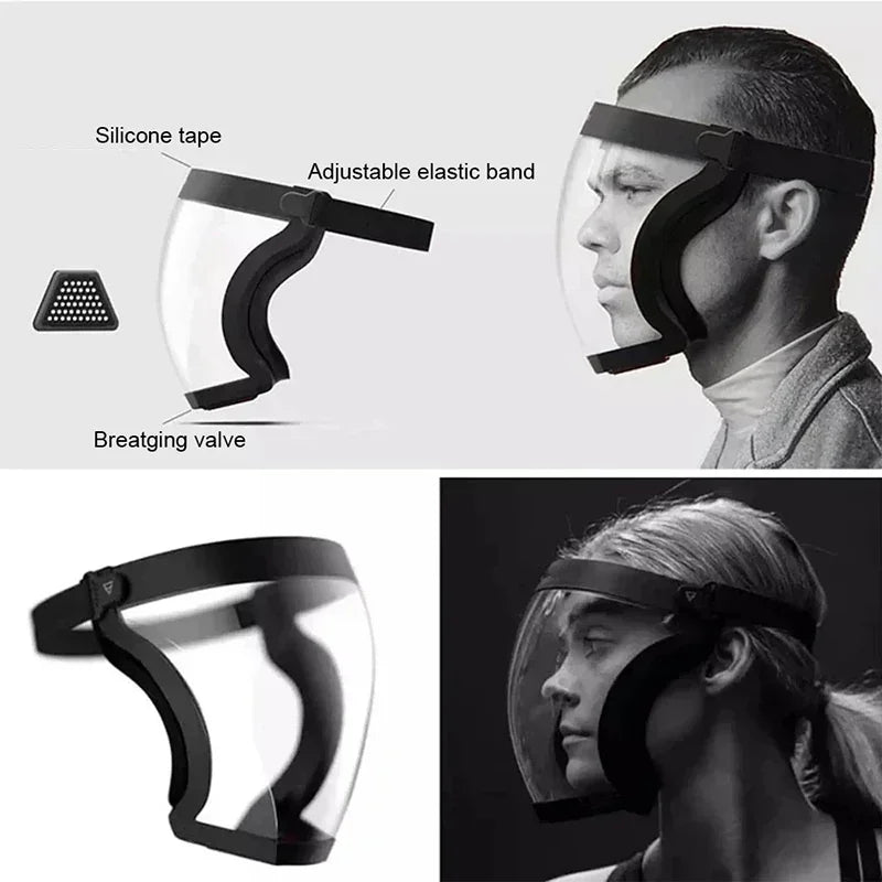 Protector facial transparente, mascarilla de protección laboral, pantalla protectora, accesorios de cocina, aparatos electrónicos 