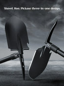 Multifunctional garden shovel for camping, suitable for camping/fishing/wild survival, etc. Shovel. Pickaxe and hoe three-in-one
