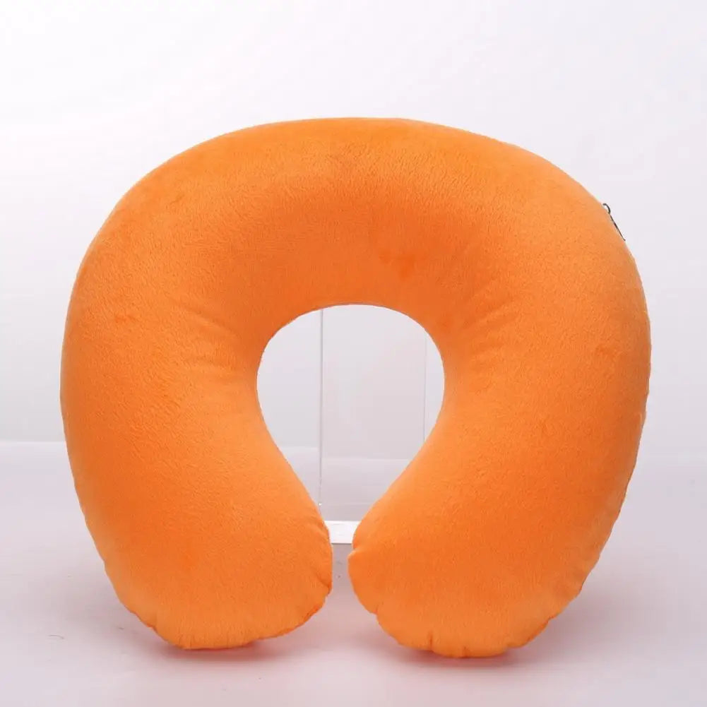 Almohada de cuello en forma de U, inflable, para aliviar la fatiga, para viajes, reposacabezas de vuelo, cojín para dormir en forma de U para avión.