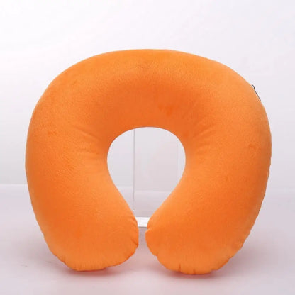 Almohada de cuello en forma de U, inflable, para aliviar la fatiga, para viajes, reposacabezas de vuelo, cojín para dormir en forma de U para avión.