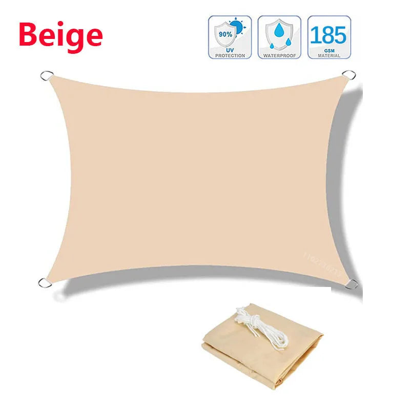 300D Waterproof Sun Shelter Sunshade Protection Shade Sail Awning Camping Shade Cloth Large For Outdoor Canopy Garden Patio