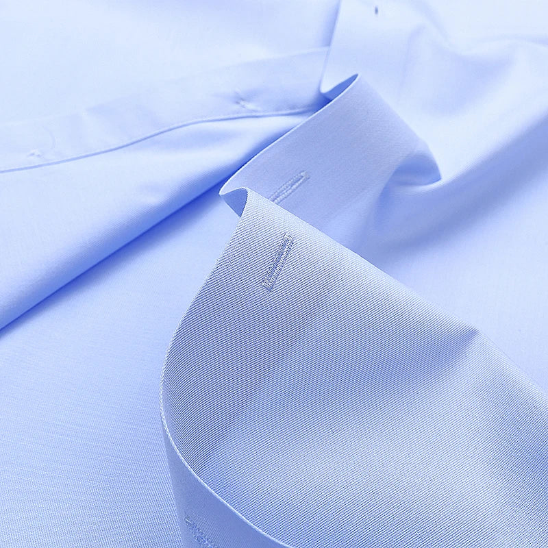 New Fabric 80% Cotton 15% Elastic Silk 5% Spandex No-Iron Anti-Wrinkle Men's Long Sleeve & Short Sleeve Formal Shirts