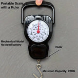 Portable Household 44.09LB Spring Scale –Battery-Free & Electric-Free! Ideal for Weighing Fish Luggage Get Accurate Measurements