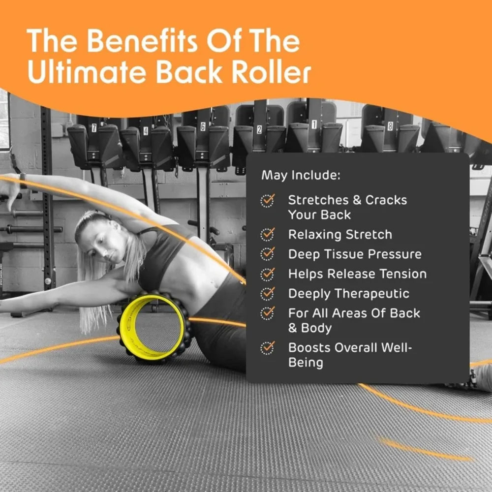 New Premium Foam Yoga Massage Roller Yoga Wheel Back Stretcher Back Massager Cracker for Back Pain Relief Fitness Equipment